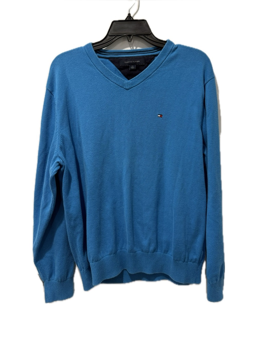 Tommy Hilfiger Men’s V Neck Sweater in Blue